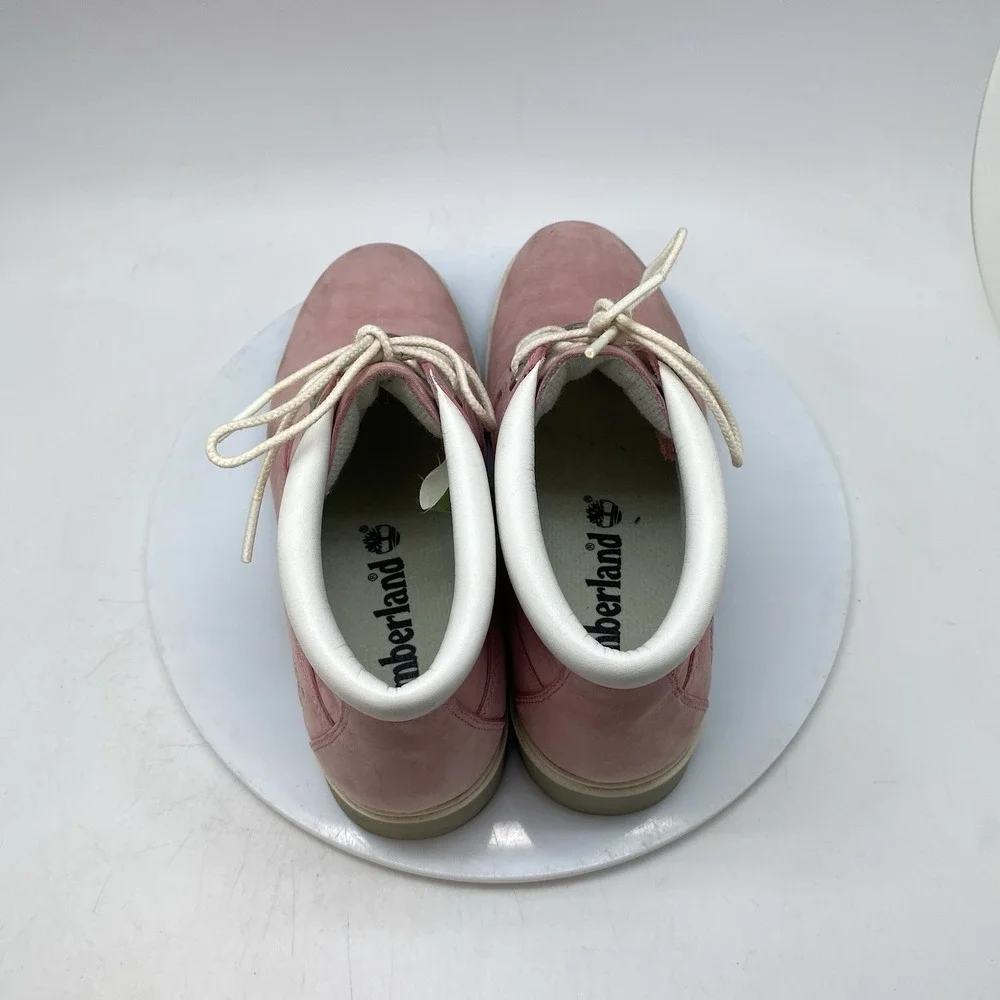 Timberland Nellie Chukka Boots Womens 7.5 M Nubuck‎ Waterproof Pink Shoes 10460